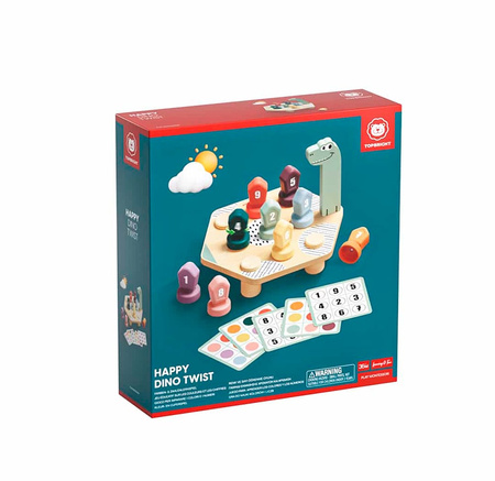 Gra do nauki kolorów i liczb Dino 36m+, Topbright