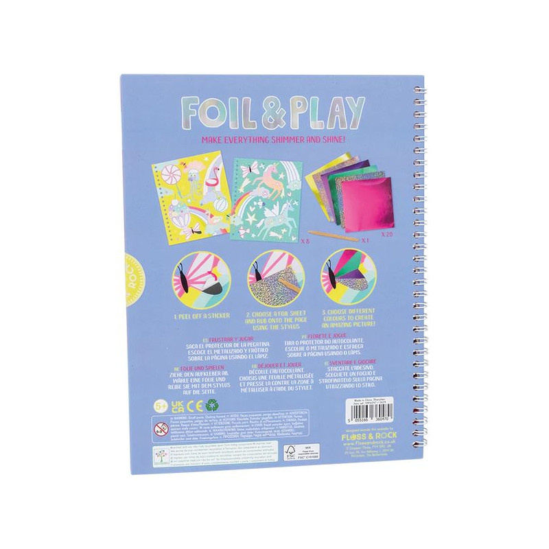 Kraina fantazji, książeczka z błyszczącymi foliami do ozdabiania