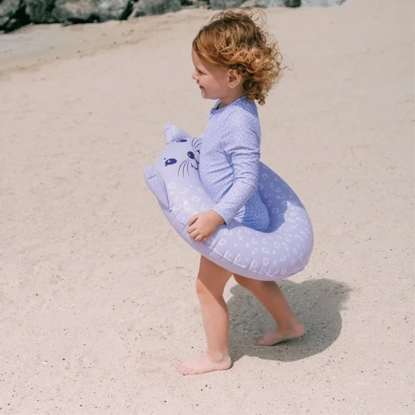 The Swim Essentials Strój kąpielowy jednoczęściowy Lila Leopard 134/140