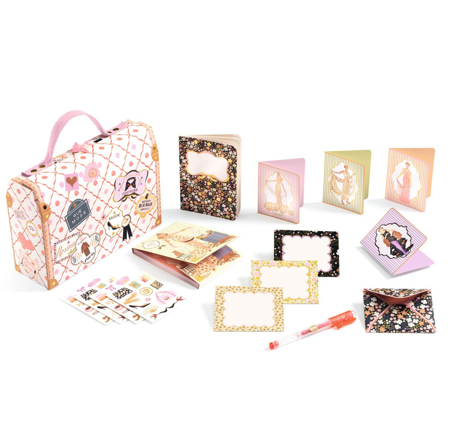 Walizeczka z zestawem papierniczym TINOU