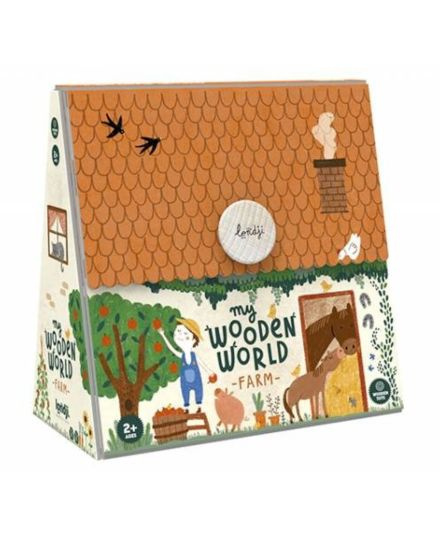 Drewniana układanka - figurki - Mój Drewniany Świat Farma | Londji