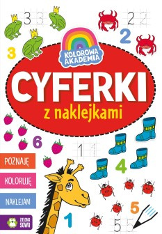 Kolorowa akademia, cyferki z naklejkami