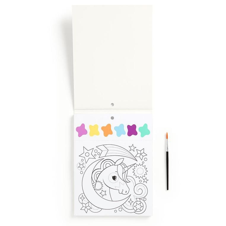 Mudpuppy Książeczka do malowania kolorowanka akwarelowa z pędzelkiem Sen jednorożca 5+