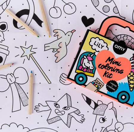 KIESZONKOWA KOLOROWANKA Z KREDKAMI - LILY