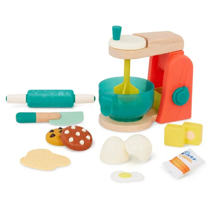 Mini Chef – Mix & Bake Playset – drewniany MIKSER z akcesoriami i składnikami do pieczenia ciast