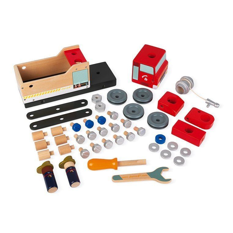 Drewniany wóz strażacki do złożenia - Janod