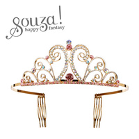 Tiara wsuwana z klejnotami, chapira, złota