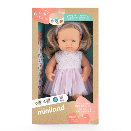 Lalka dziewczynka Europejka 38 cm | Ciemny Blond