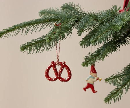 Dekoracja bożonarodzeniowa - Metal ornament, Pretzel - Dot