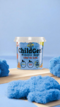 ChildGen, Piasek kinetyczny, 100% naturalny, 500g, kolor NIEBIESKI