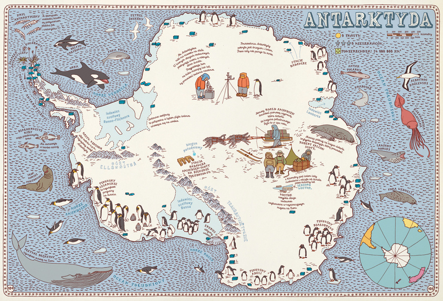 Mapy. Obrazkowa podróż po lądach, morzach