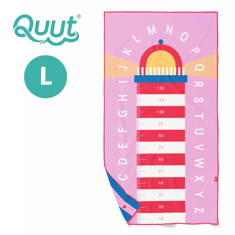 QUUT Dwustronny ręcznik plażowy PlayTowels L (180 x 100cm) Lighthouse Cherry
