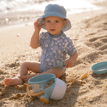 Little Dutch Swimsuit z krótkim rękawem Sea Life Ocean Blue - 98/104