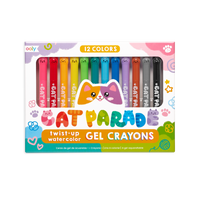 Kredki akwarelowe żelowe, kocia parada