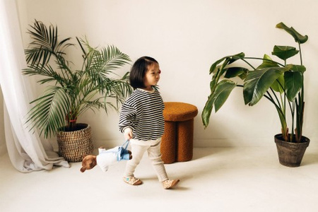 Kapcie dziecięce, rozmiar 26,5,  kwiatki BEIGE DAISY