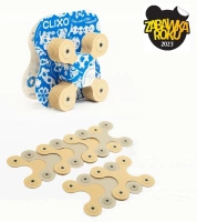 Klocki magnetyczne Clixo, Beżowe - Designer Pack