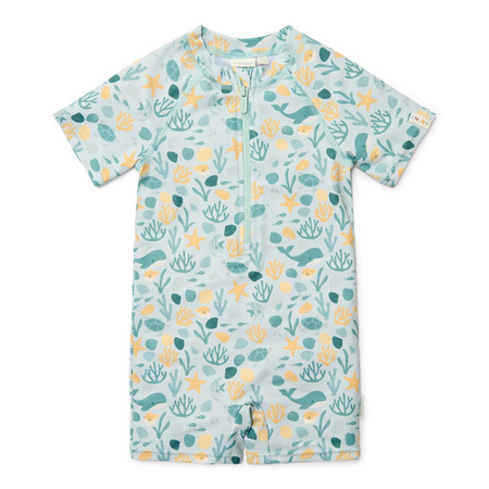 Little Dutch Swimsuit z krótkim rękawem Seashells - 98/104