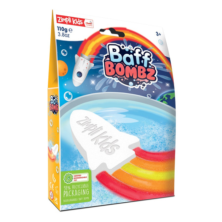 Rakieta do kąpielii do zabawy zmieniająca kolor wody, Rainbow Baff Bombz, 3+, Zimpli Kids 