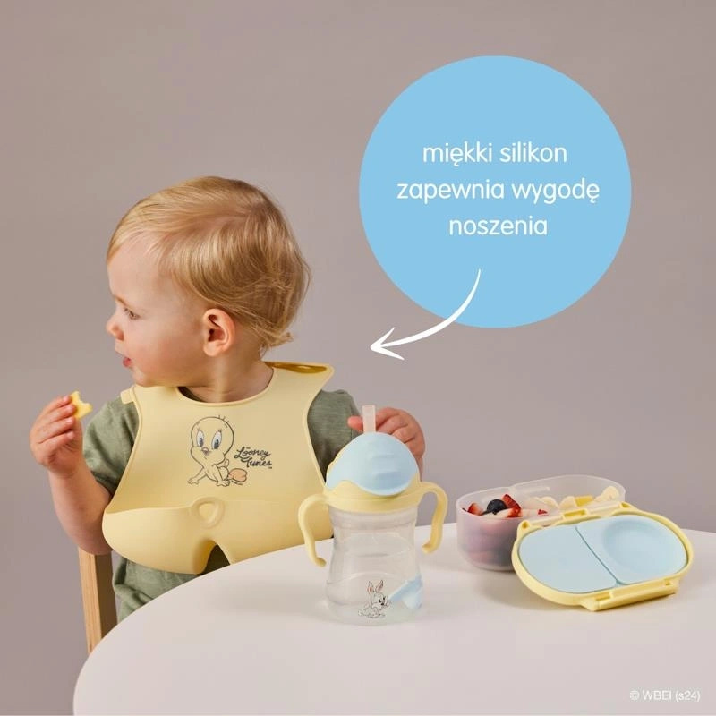 Looney Tunes by b.box, Śliniak z otwartą kieszonką