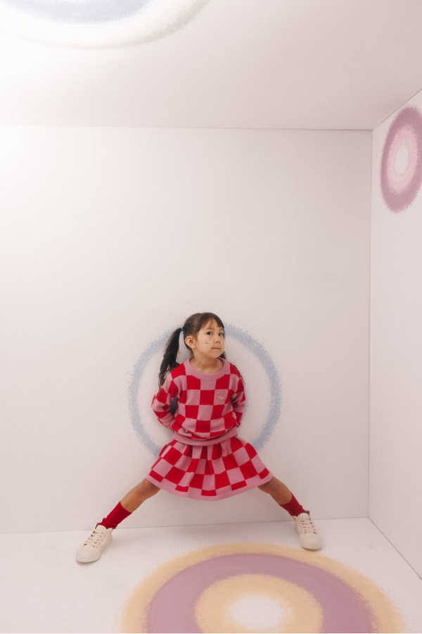 9 PINK CHECKER / SKIRT - 122-128