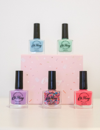 Oh Flossy, Zestaw 3 lakierów do paznokci ADVENTURE 3 x 12 ml,