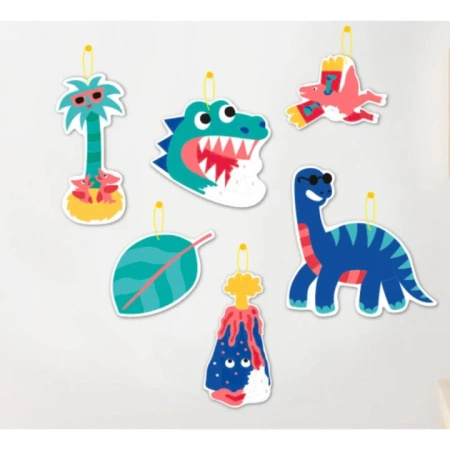 DINOZAURY - ZESTAW Z NUMEROWANYMI KOLOROWANKAMI 