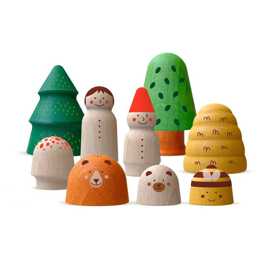 Drewniana układanka - figurki - Mój Drewniany Leśny Świat | Londji