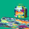 Puzzle w walizce, era dinozaurów, 104 elementy