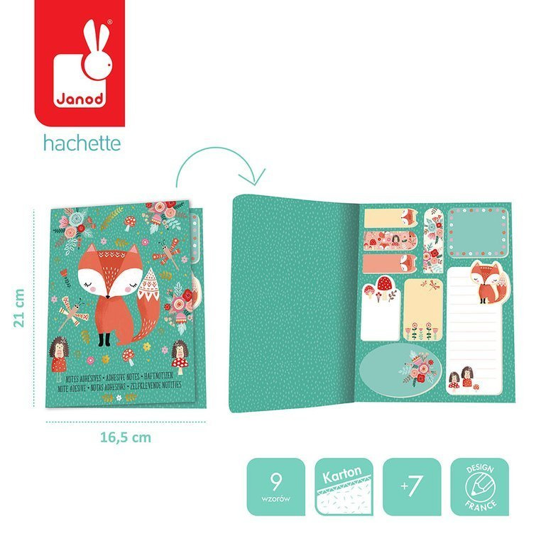 Zestaw samoprzylepnych karteczek w notesie