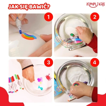 Zestaw tatuaży do wody + flamastry Zimpli Kids
