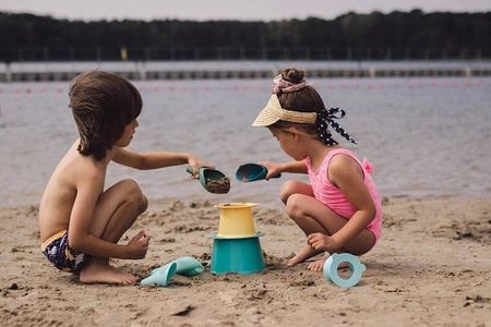 QUUT Zestaw 3 foremek do piasku Wieża Alto Lagoon Green Banana Blue