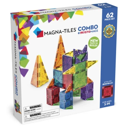 MAGNA-TILES® Klocki Magnetyczne COMBO microMAGS 62 el. - uniwersalny MAGNA-TILES