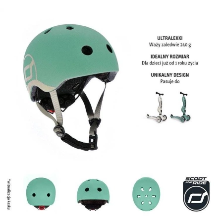 KASK DLA DZIECI XXS-S 1-5 LAT - FOREST SCOOTANDRIDE 