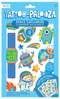 Tatuaże zmywalne Tattoo Palooza - Odkrywcy Kosmosu zestaw 3 arkuszy