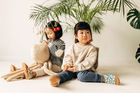 Kapcie dziecięce, rozmiar 27,  kwiatki BEIGE DAISY