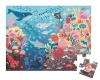 ŚWIECĄCE PUZZLE Z MINI LAMPKĄ UV OCEAN 24 ELEMENTY 3+