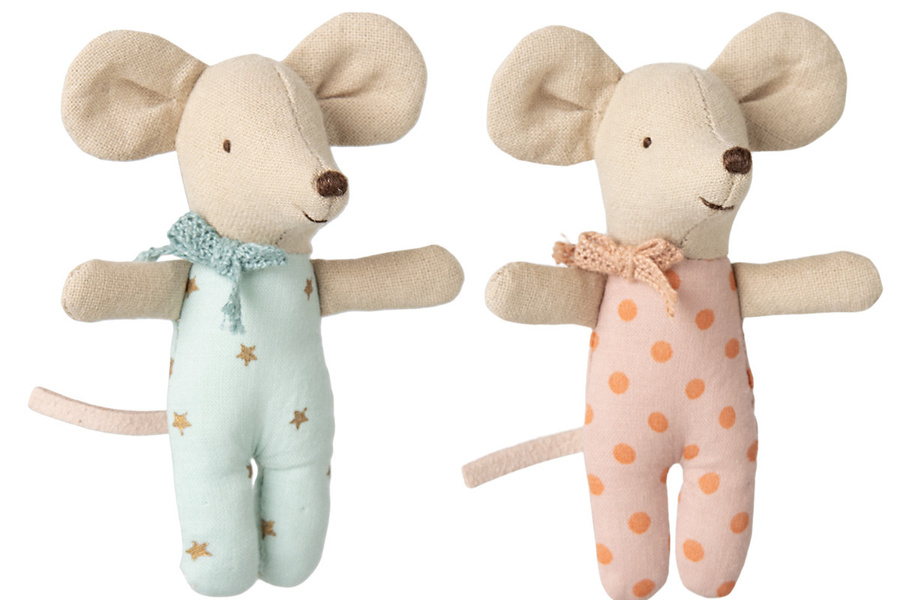 Bliźniaki Maileg - małe myszki w pudełku zapałek