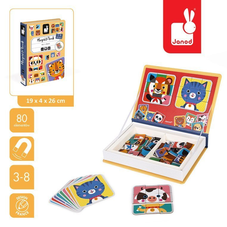 Magnetibook, puzzle zwierzątka