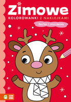 Zimowe kolorowanki z naklejkami. Renifer i przyjaciele