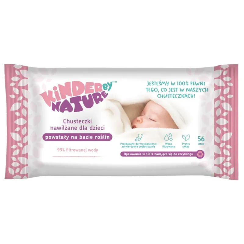 Chusteczki wodne, nawilżane, 56 sztuk