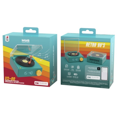 Głośnik z budzikiem - gramofon