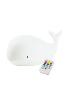 Wieloryb Lampka Silikonowa z  Pilotem Biała