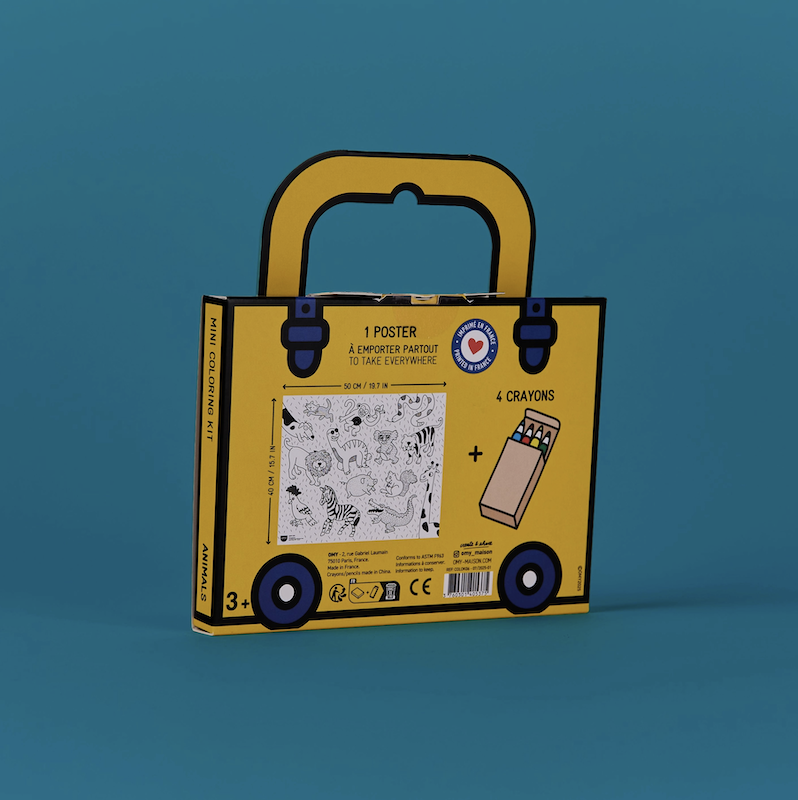 KIESZONKOWA KOLOROWANKA Z KREDKAMI - ZWIERZĘTA