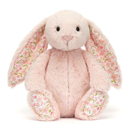 Króliczek z Kwiecistymi Uszami Pudrowy Róż „Cherry” 31 cm