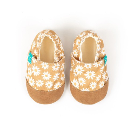 Kapcie dziecięce, rozmiar 26,5,  kwiatki BEIGE DAISY