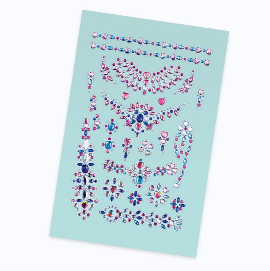 Kryształowe tatuaże samoprzylepne,