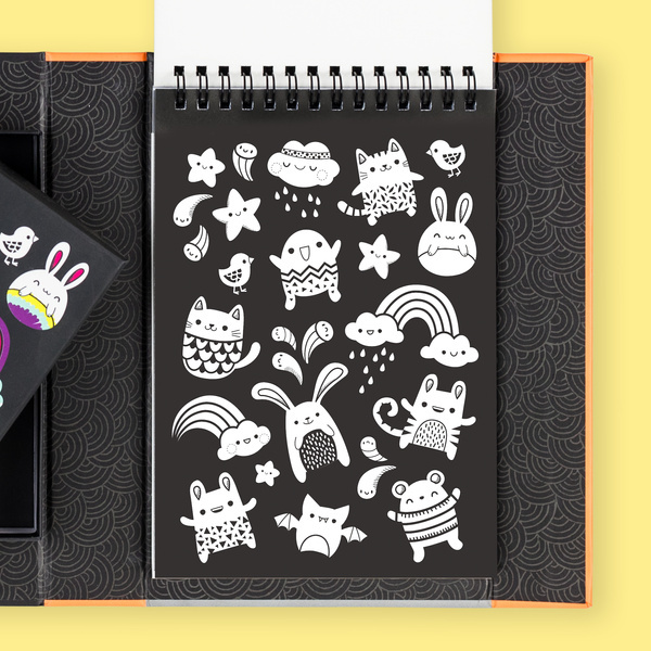 Tiger Tribe Zestaw Kolorowanek Neonowych – Świecące Stworki