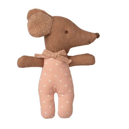 Myszka śpiąca i budząca się w pudełku zapałek - Róża