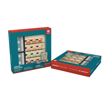Drewniana układanka logiczna, parking