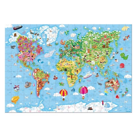  Puzzle w walizce Ogromna mapa świata 300 elementów 7+